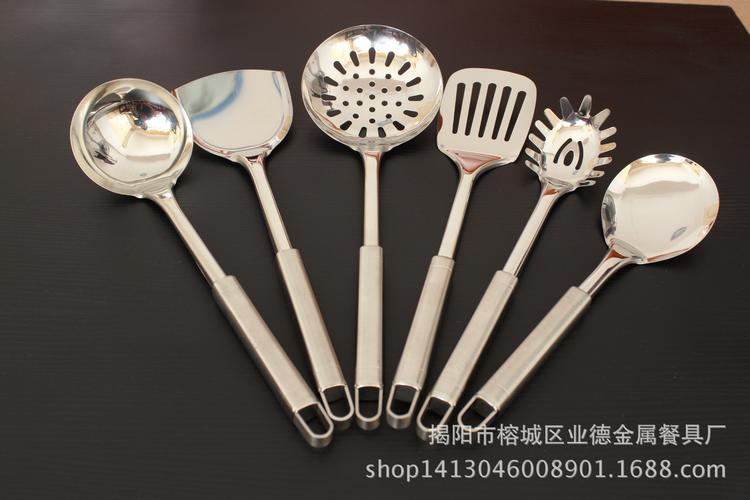 广东揭阳磨砂方柄不锈钢厨具七件套 品质之选，厂家直销实惠多
